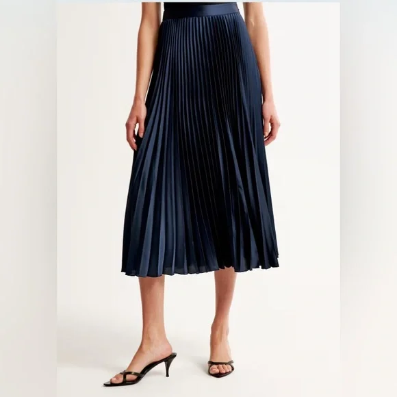 Mango Satin Effect Pleated Midi Skirt - Picture 1 of 5
